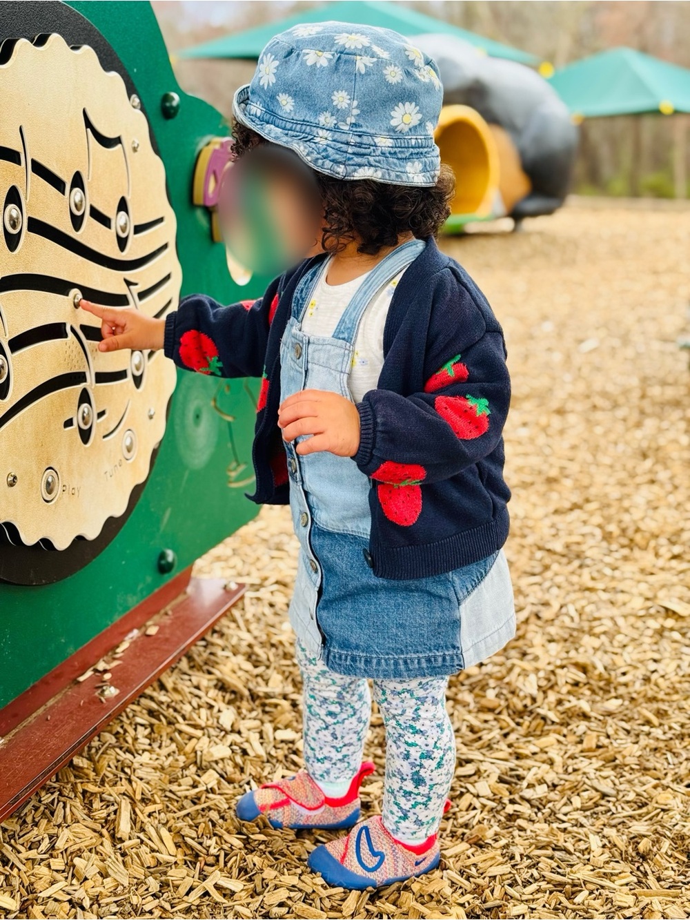 baby GAP Color Block Denim Overalls dress Baby 18-24 Months